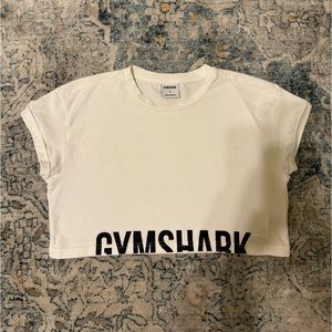 GYMSHARK Fraction Crop top, Color: White, Size: Small
